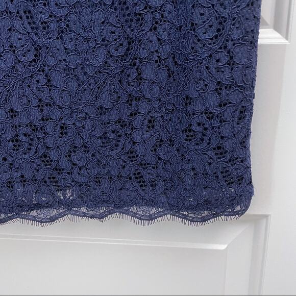 Adrianna Papell Navy Lace Dress Formal Career 8 - Picture 16 of 16